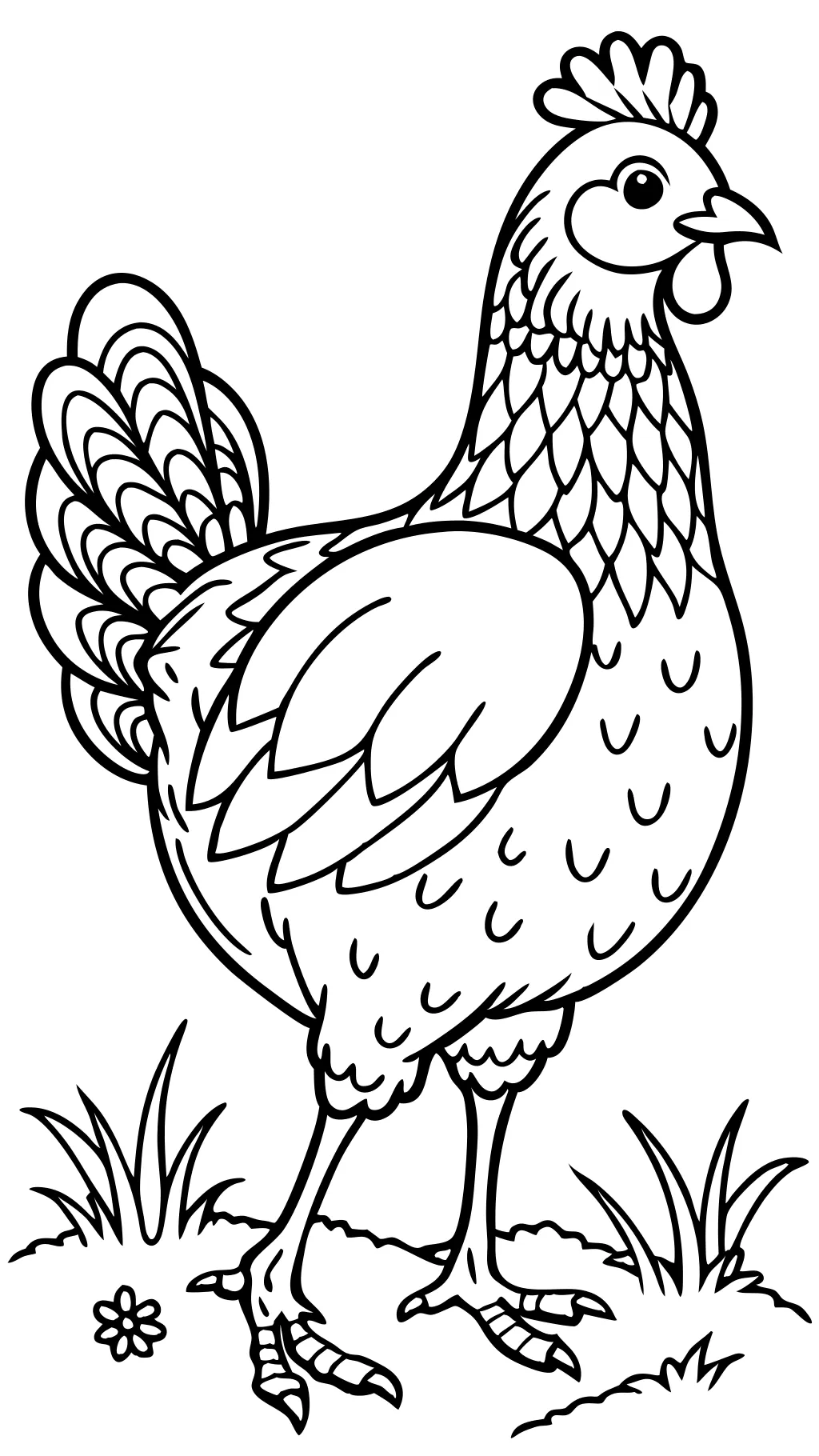 realistic chicken coloring pages